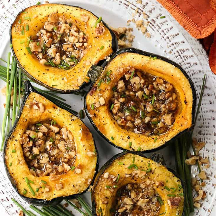 Acorn Squash with Brown Sugar and Walnuts Recipe